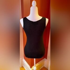 Jennifer Lopez black with silver sparkle tank top. Size M